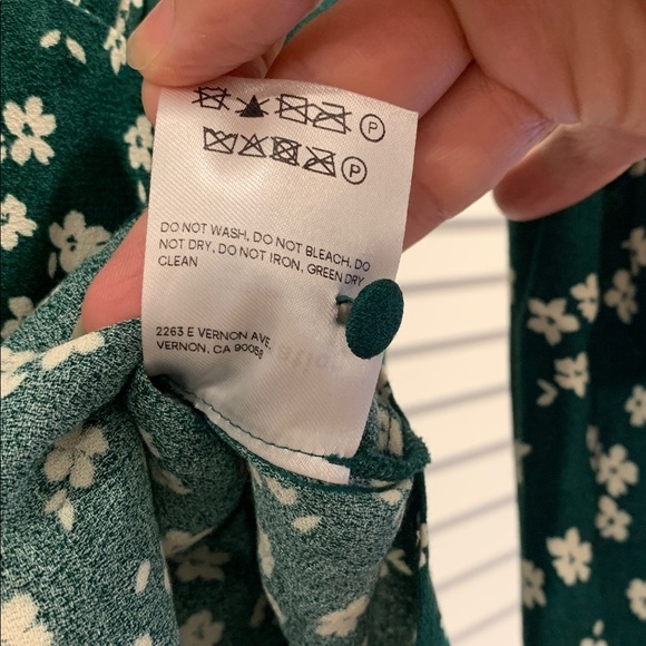 Like new Reformation Annette ditsy floral green/white size Large boho romantic - Picture 8 of 10